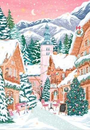 Pieces and Peace: Megeve, French Alps (1000) verticale puzzel