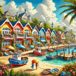 SunsOut: Coastal Kaleidoscope (500L) vierkante puzzel
