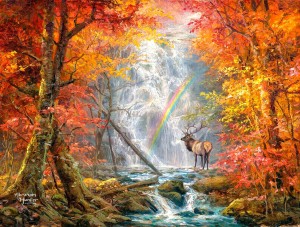 SunsOut: Wapiti Falls (500L) herfstpuzzel