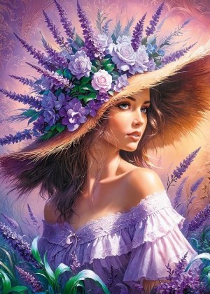 Cherry Pazzi: Lavender Muse (1000) verticale puzzel