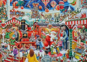 Ravensburger: Santa's Steam Train Grotto (1000) kerstpuzzel