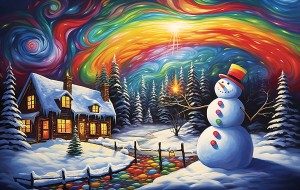 SunsOut: Colorful Christmas (550L) kerstpuzzel