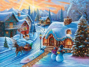 SunsOut: Sunset Christmas Village (500L) kerstpuzzel