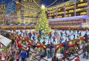 Bluebird: Christmas Skating (1000) kerstpuzzel