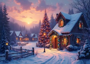Bluebird: Christmas Cottage (500) kerstpuzzel