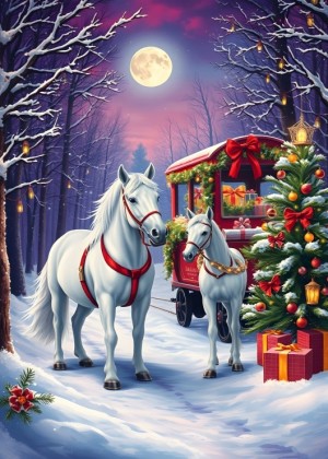 Bluebird: Horses at Christmas (300XL) kerstpuzzel