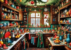 Bluebird: Country Kitchen Christmas (1500) kerstpuzzel