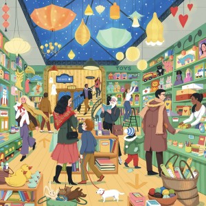 Pieces and Peace: Shopping Festif (1024) vierkante puzzel