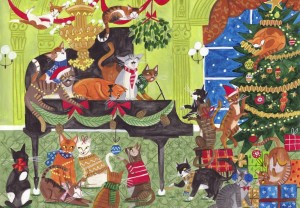 Pieces and Peace: Cats on the Piano (1000) kerstpuzzel