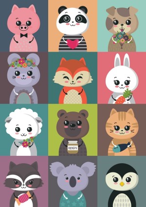 Yazz: Funny Animals (1000) verticale puzzel