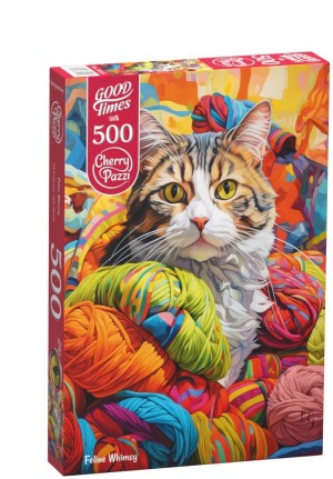 Cherry Pazzi: Feline Whimsy (500) verticale puzzel