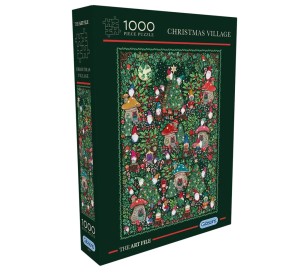 Gibsons: The Art File - Christmas Village (1000) verticale puzzel