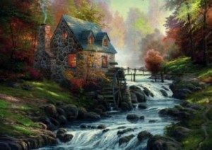 Thomas Kinkade: Near the old Mill (1000)