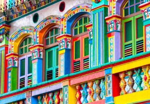 Bluebird: Coloured Facade, Singapore (1000) legpuzzel