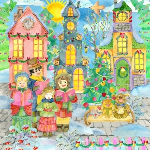 Grafika: Christmas Carols (1024) vierkante kerstpuzzel
