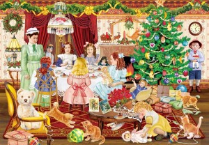 Grafika: Girls Christmas Tea Party (1000) kerstpuzzel