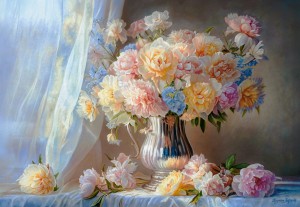 Castorland: Pastel Peonies (1500) legpuzzel