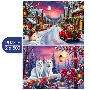 Bluebird: Ready for Christmas (2x500) kerstpuzzels