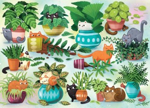 Cobble Hill: Cats vs Plants (500XL) legpuzzel