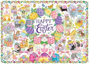 Cobble Hill: Happy Easter (350XL) familypuzzel