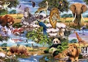 Mr Broccoli: Wild Animals (1000) legpuzzel