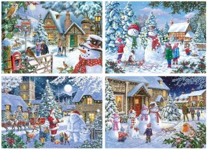 House of Puzzles: Let it Snow (4x500) kerstpuzzels