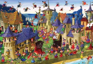 Grafika: Francois Ruyer - Witches Festival at the Castle (1000) puzzel