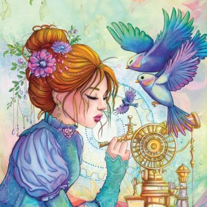 Grafika: The Bird Girl (1024) vierkante puzzel