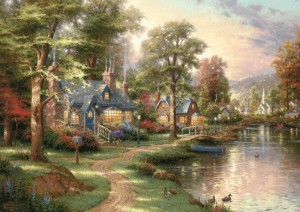 Thomas Kinkade: Hometown Lake (1500)