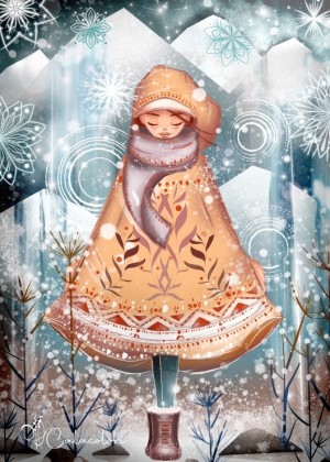 Grafika: Snow (500) verticale kerstpuzzel