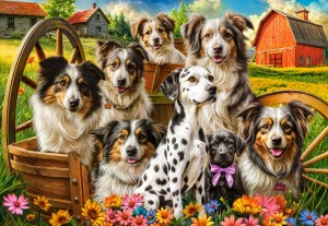Castorland: Happy Dogs in the Countryside (1000) hondenpuzzel