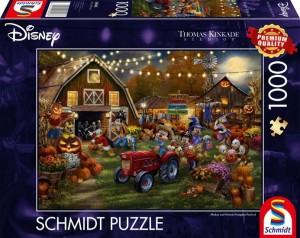 Schmidt: Thomas Kinkade Disney Mickey and Minnie Pumpkin Festival (1000) disneypuzzel
