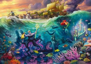 Schmidt: Thomas Kinkade Disney Ursula (1000) disneypuzzel