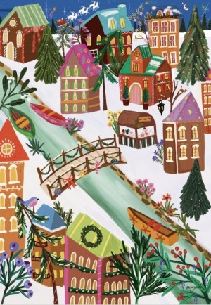 Pieces and Peace: Ginger Bread Village (1000) verticale puzzel