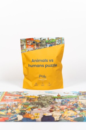 Puzzle in a Bag: Animals vs Humans (1000) legpuzzel