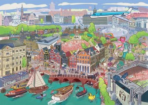 Puzzle in a Bag: Amsterdam Puzzle (1000) legpuzzel