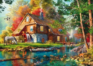 Schmidt: Water Mill in Autumn (1000) legpuzzel