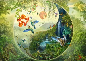 Schmidt: Yin and Yang in the forest of Hummingbirds (1000) puzzel