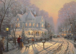 Schmidt: Thomas Kinkade - A Holiday Gathering (1000) puzzel