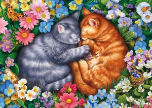 Schmidt: Sleeping Velvet Paws (1000) kattenpuzzel