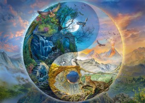 Schmidt: Yin and Yang Mountain World (1000) puzzel