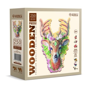 Wooden City: Modisch Deer (250) shaped houten puzzel