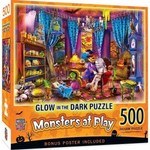 Master Pieces: Monsters at Play (500) glow in the dark puzzel
