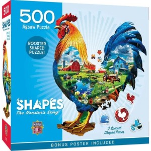 Master Pieces: The Rooster's Song (500) shaped puzzel