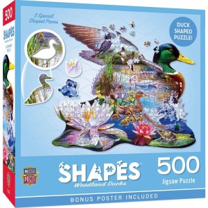 Master Pieces: Woodland Ducks (500) shaped puzzel