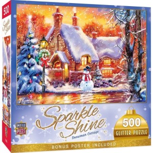 Master Pieces: Snowman Cottage (500) kerstpuzzel