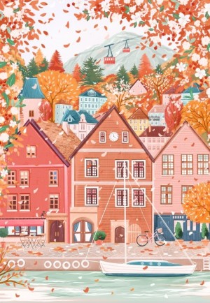 Pieces and Peace: Bergen (1000) verticale puzzel