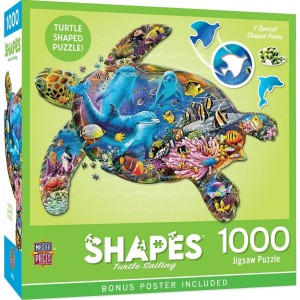Master Pieces: Turtle Sailing (1000) shaped puzzel Master Pieces: Turtle Sailing (1000) shaped puzzel