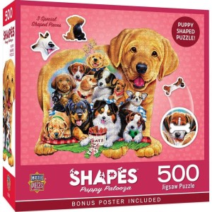 Master Pieces: Puppy Palooza (500) shaped puzzel Master Pieces: Puppy Palooza (500) shaped puzzel