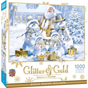 Master Pieces: Snowman's Shimmer (1000) kerstpuzzel Master Pieces: Snowman's Shimmer (1000) kerstpuzzel